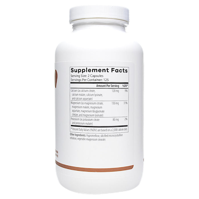NutriDyn Bone Support Vegetarian 250 capsules supplement facts label