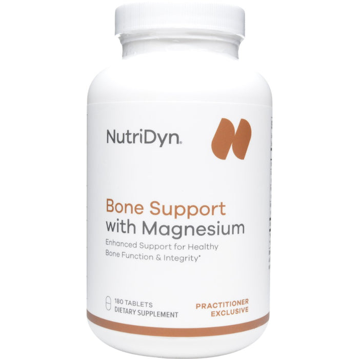 NutriDyn Bone Support with Magnesium, 180 tablets, front of bottle