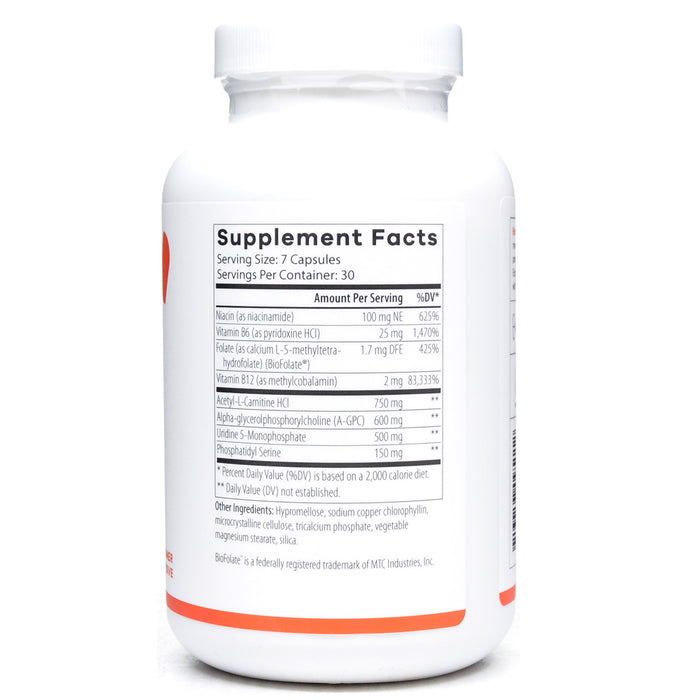 NutriDyn Brain Restore 210 capsules supplement facts label
