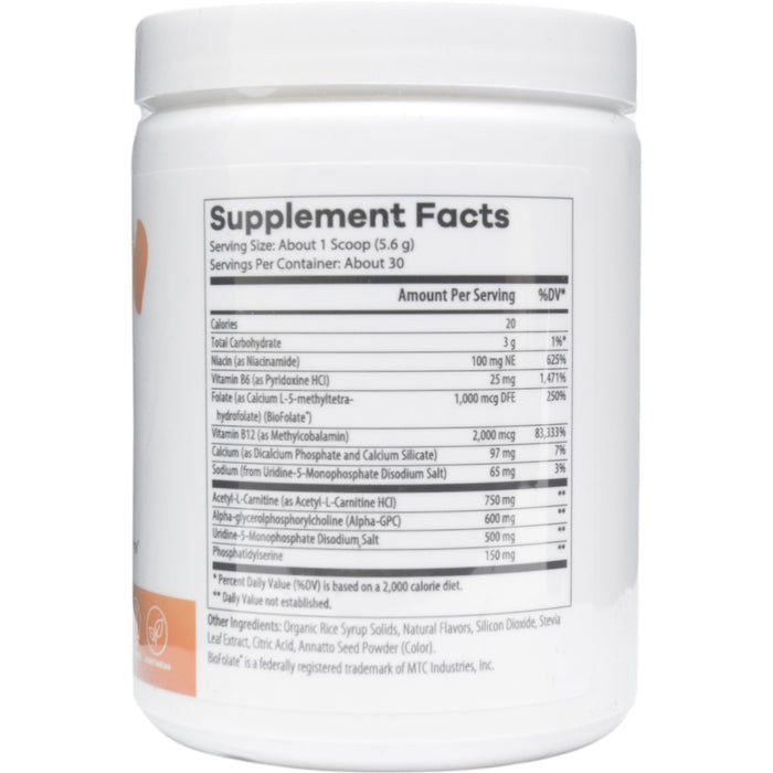 NutriDyn Brain Restore Powder 30 servings supplement facts label