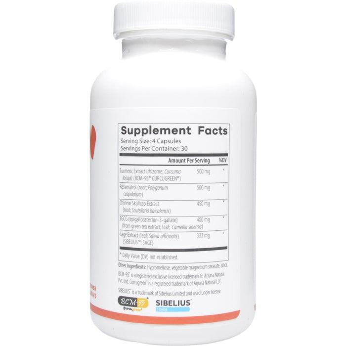NutriDyn Brain Support 120 capsules supplement facts label