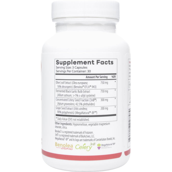 NutriDyn Cardio Essentials BP Support 90 capsules supplement facts label