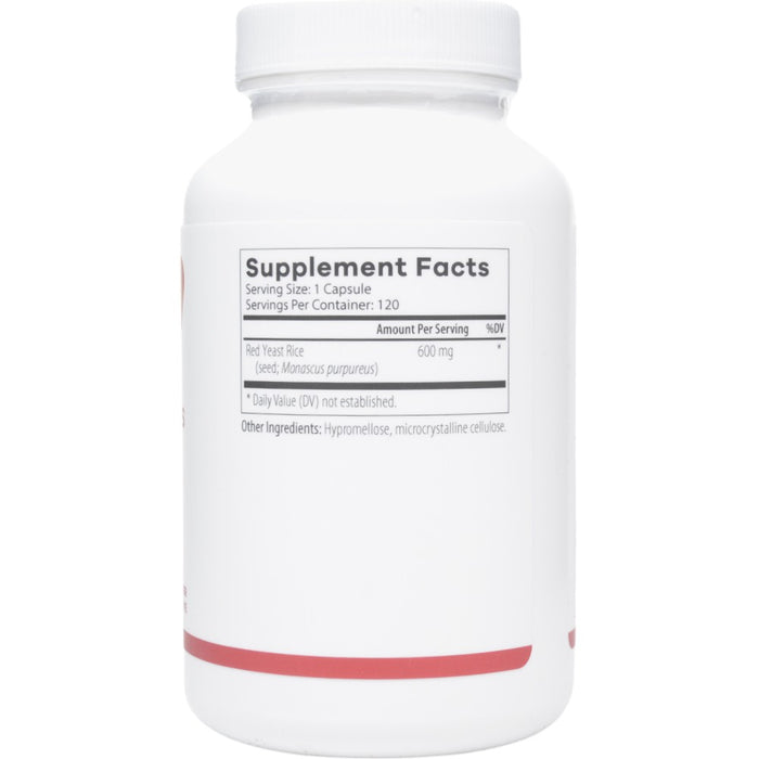 NutriDyn Cardio Essentials Red Yeast Rice 120 capsules supplement facts label