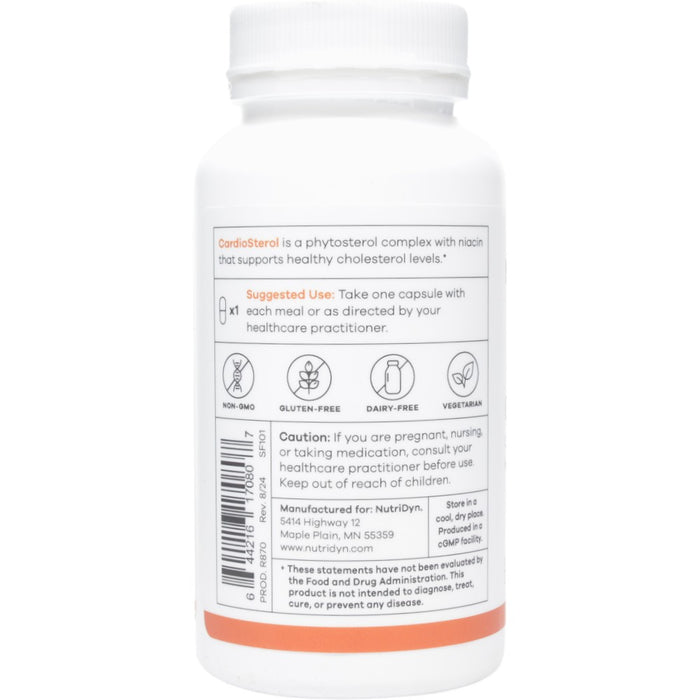 NutriDyn CardioSterol 90 capsules suggested use label