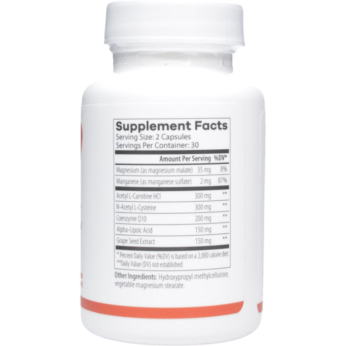 NutriDyn Cellular Energy 60 capsules supplement facts label