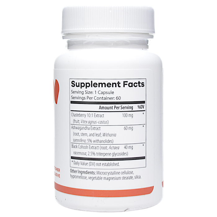 NutriDyn Chasteberry 60 capsules supplement facts label