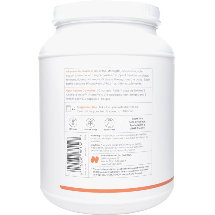 NutriDyn Chondro Jointaide 60 packets suggested use label