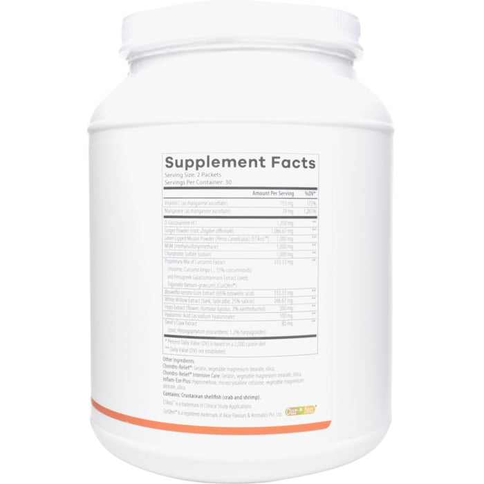 NutriDyn Chondro Jointaide 60 packets supplement facts label