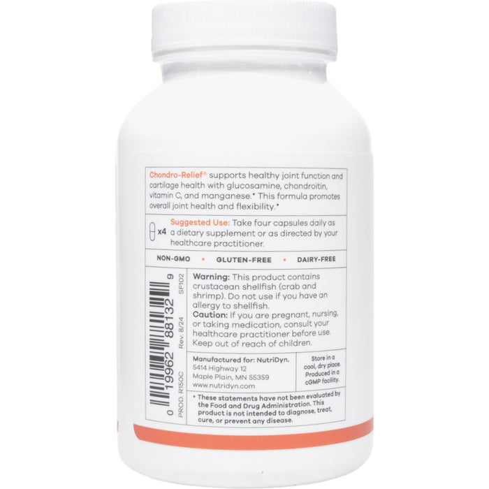 NutriDyn Chondro-Relief 120 capsules suggested use label