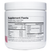 NutriDyn Core Aminos Berry Lemonade powder 30 servings supplement facts label