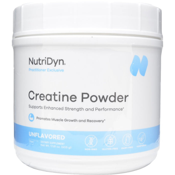 NutriDyn Creatine Powder, 17.81 oz, front of canister