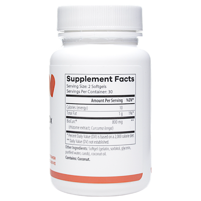 NutriDyn Curcumin 400x 60 softgels supplement facts label