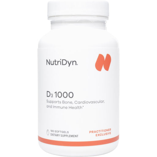 NutriDyn D3 1000, 180 softgels, front of bottle