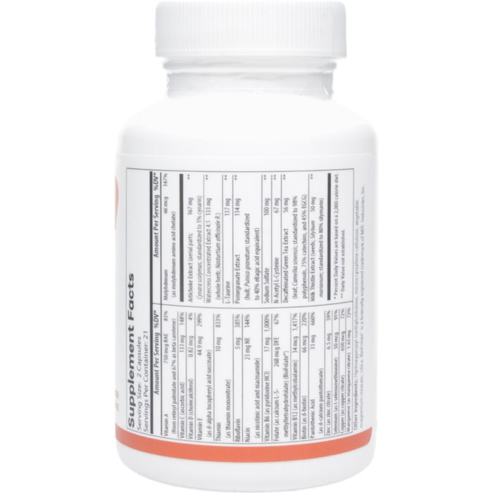 NutriDyn Detox Support 42 capsules supplement facts label