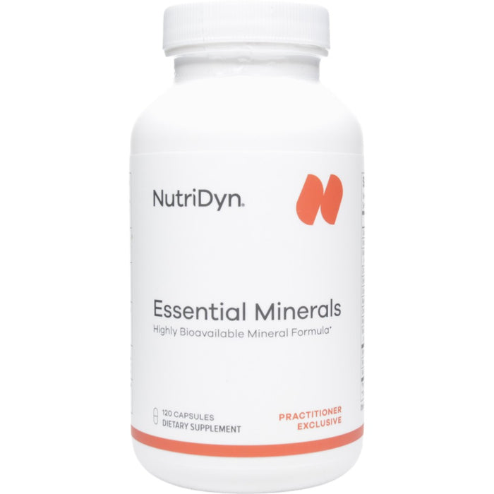 NutriDyn Essential Minerals, 120 capsules, front of bottle