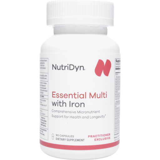 NutriDyn Essential Multi with Iron, 90 capsules, front of bottle