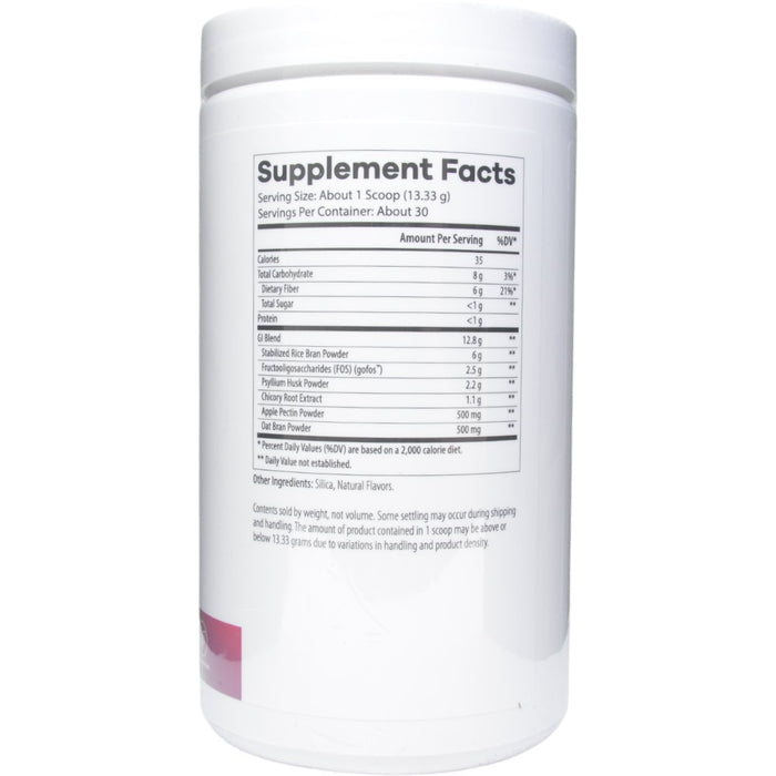 NutriDyn Fiber Berry powder 10.72 oz supplement facts label