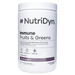 NutriDyn Fruits & Greens Immune Support Passion Fruit powder, front of canister