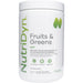NutriDyn Fruits & Greens Original Mint powder, front of canister