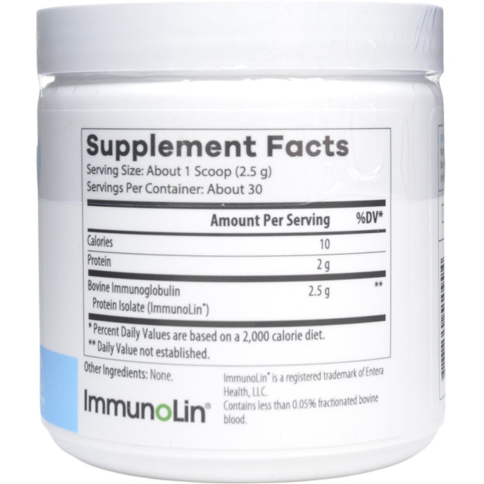 NutriDyn GI Defend powder 2.65 oz supplement facts label