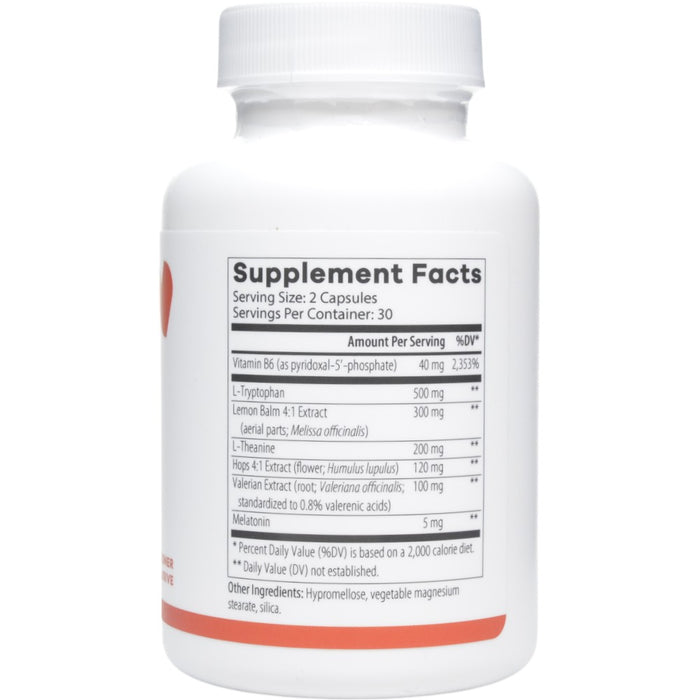 NutriDyn GoodNight 60 capsules supplement facts label