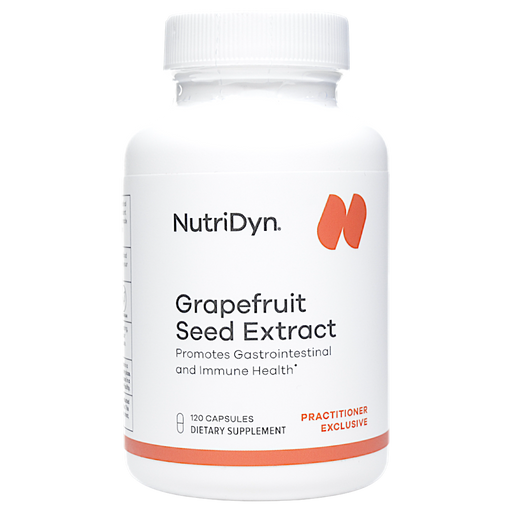 NutriDyn Grapefruit Seed Extract 250 mg, 120 capsules, front of bottle