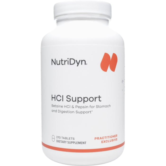 NutriDyn HCl Support, 180 tablets, front of bottle