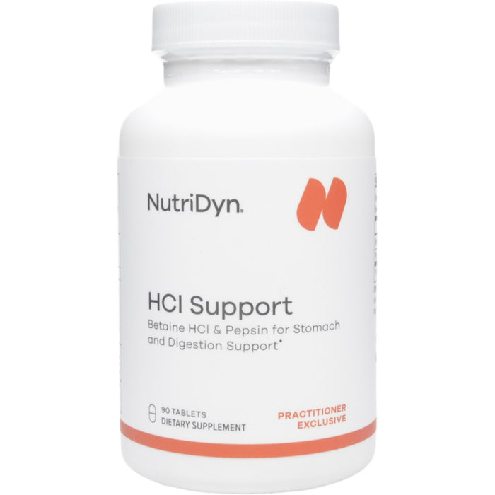 NutriDyn HCl Support, 90 tablets, front of bottle