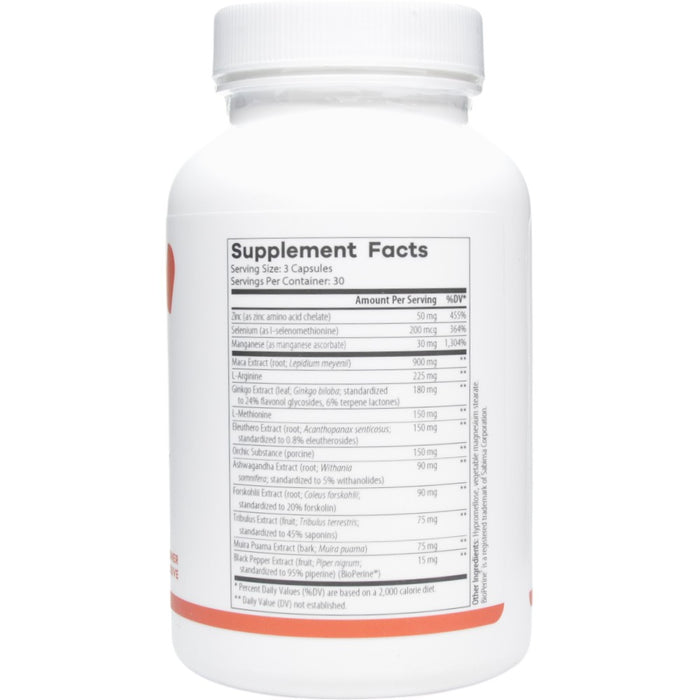 NutriDyn His Vitality 90 capsules supplement facts label