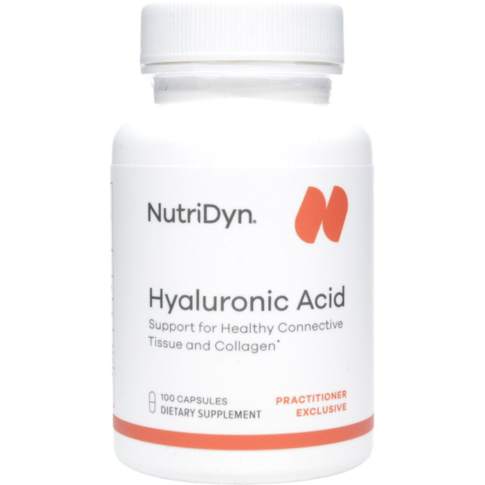 NutriDyn Hyaluronic Acid, 100 capsules, front of bottle