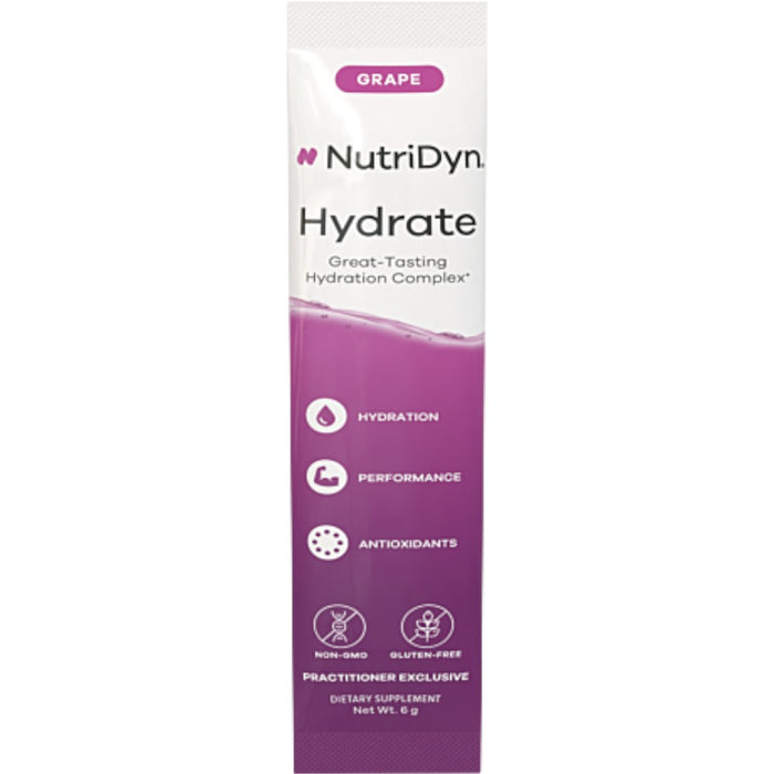 NutriDyn Hydrate Grape single-serve stick packet