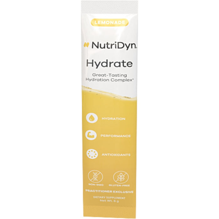 NutriDyn Hydrate Lemonade single-serve stick packet
