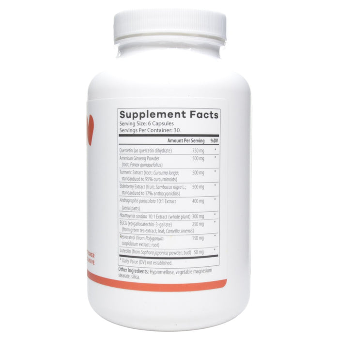 NutriDyn Immune Resilience 180 capsules supplement facts label