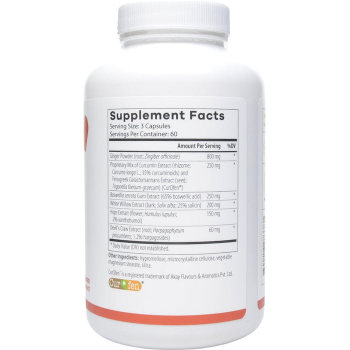 NutriDyn Inflam-Eze Plus 180 capsules supplement facts label