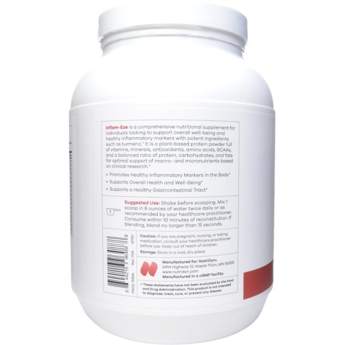 NutriDyn Inflam-Eze Tropical Punch powder 30 servings suggested use label
