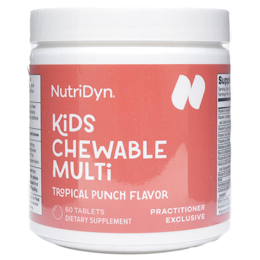 NutriDyn Kids Chewable Multi Tropical Punch, 60 tablets, front of jar