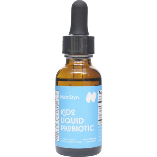 NutriDyn Kids Liquid Probiotic, 0.5 fl oz, front of dropper bottle