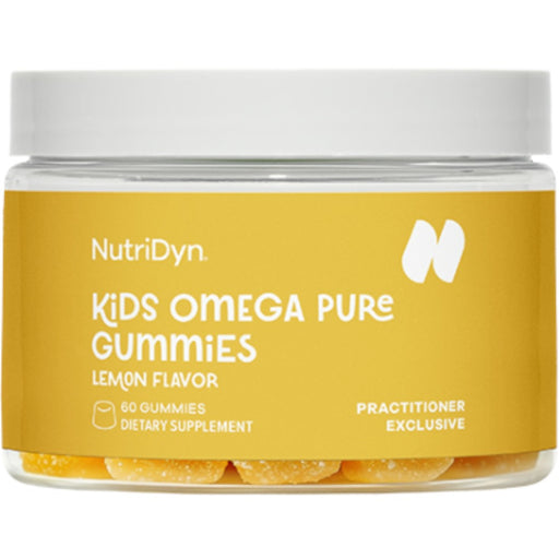 NutriDyn Kids Omega Pure Gummies 60 gummies, front of jar
