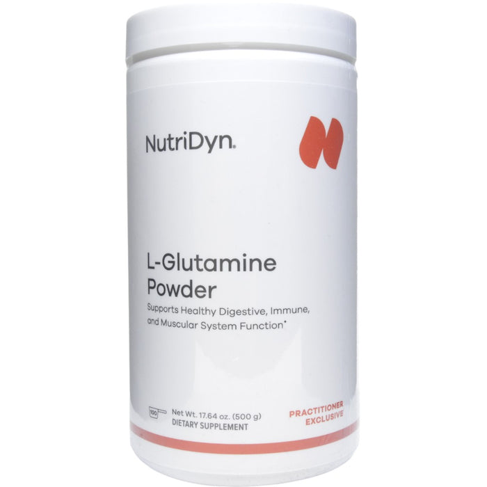 NutriDyn L-Glutamine Powder, 500 g, front of canister