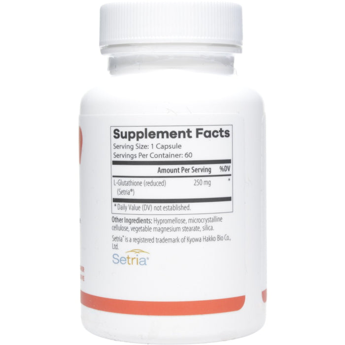 NutriDyn L-Glutathione 60 capsules supplement facts label