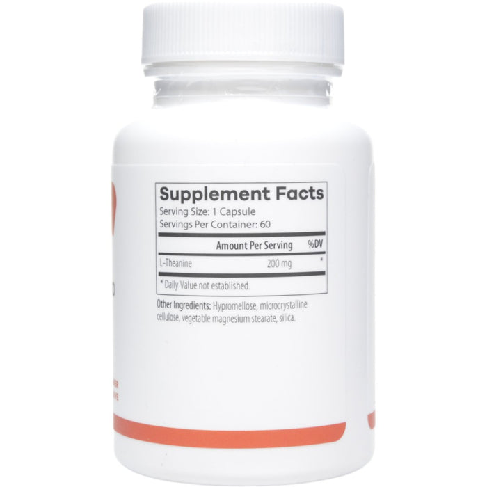 NutriDyn L-Theanine Pro 60 capsules supplement facts label