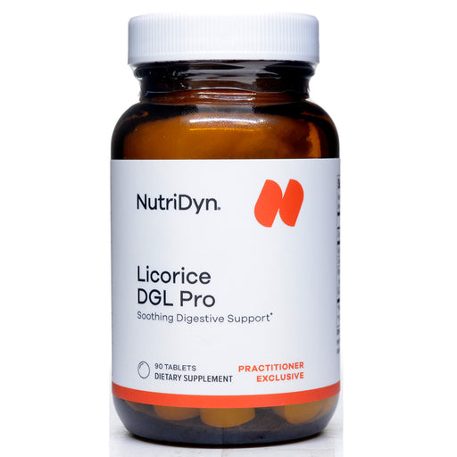 NutriDyn Licorice DGL Pro supplement bottle on a white background