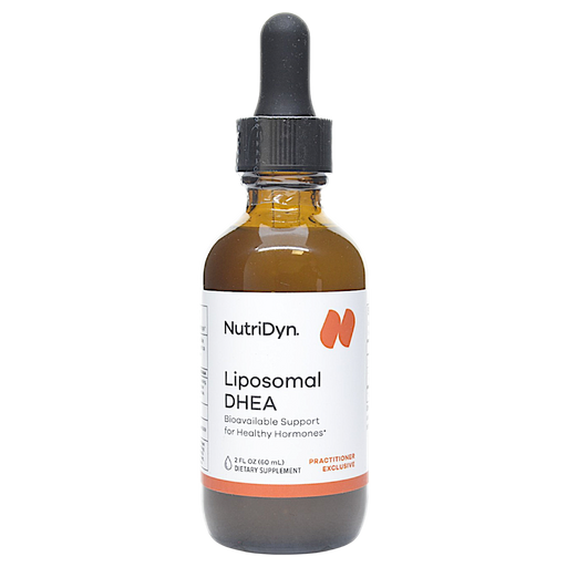 NutriDyn Liposomal DHEA, 2 oz, front of dropper bottle