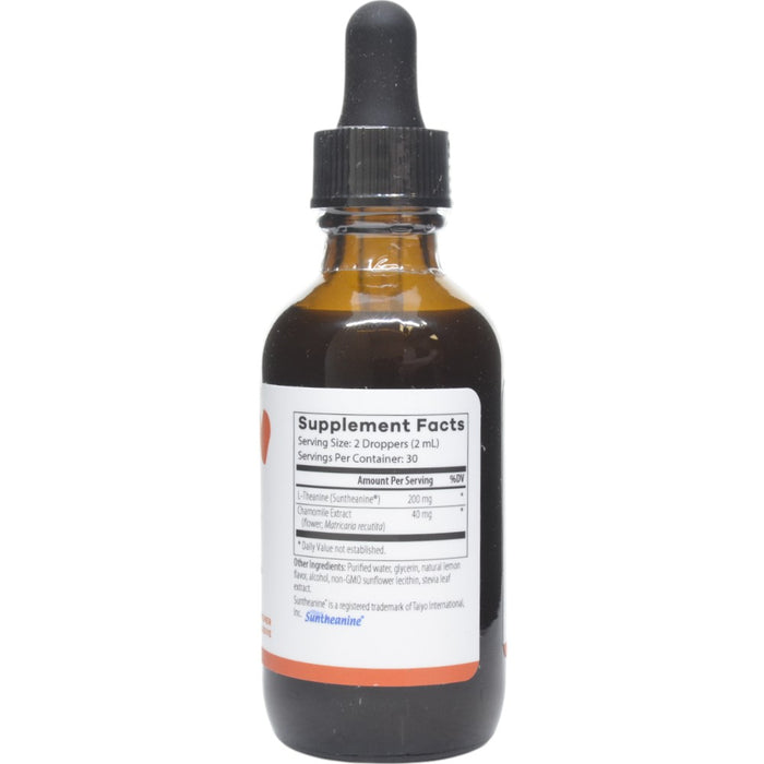 NutriDyn Liposomal L-Theanine 2 fl oz supplement facts label