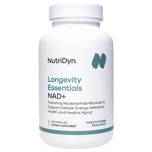 NutriDyn Longevity Essentials NAD+, 90 capsules, front of bottle