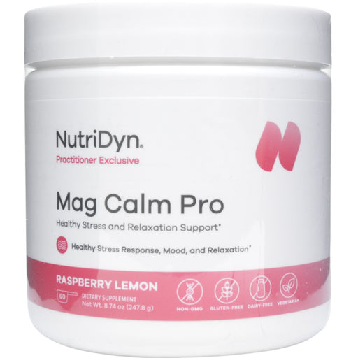 NutriDyn Mag Calm Pro powder, 8.74 oz, front of canister