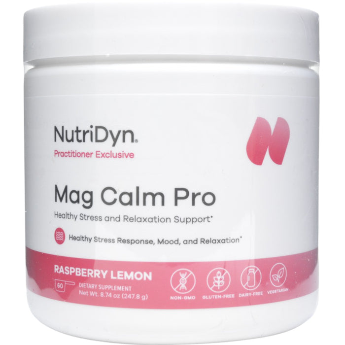 NutriDyn Mag Calm Pro powder, 8.74 oz, front of canister