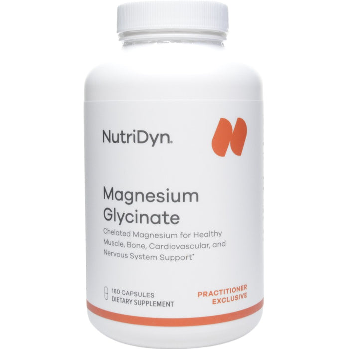 NutriDyn Magnesium Glycinate, 160 capsules, front of bottle
