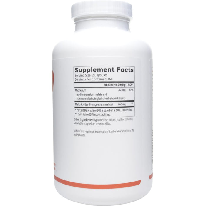 NutriDyn Magnesium Glycinate 320 capsules supplement facts label