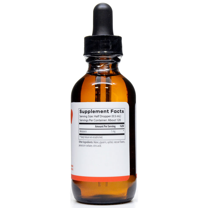 NutriDyn Melatonin Liquid 1 mg 2 fl oz supplement facts label